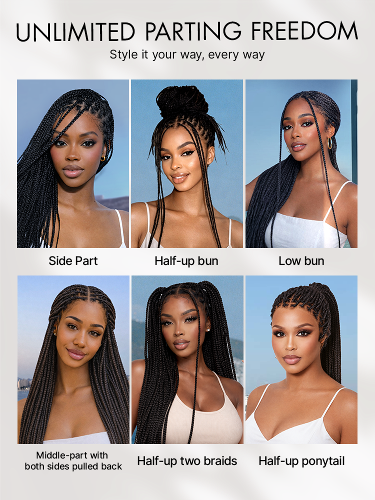 Special Deal | OwnScalp™ Lightweight Salon-Like Braids with a Real Scalp Look Full HD Lace Knotless Box Braided Wig - US Only-26