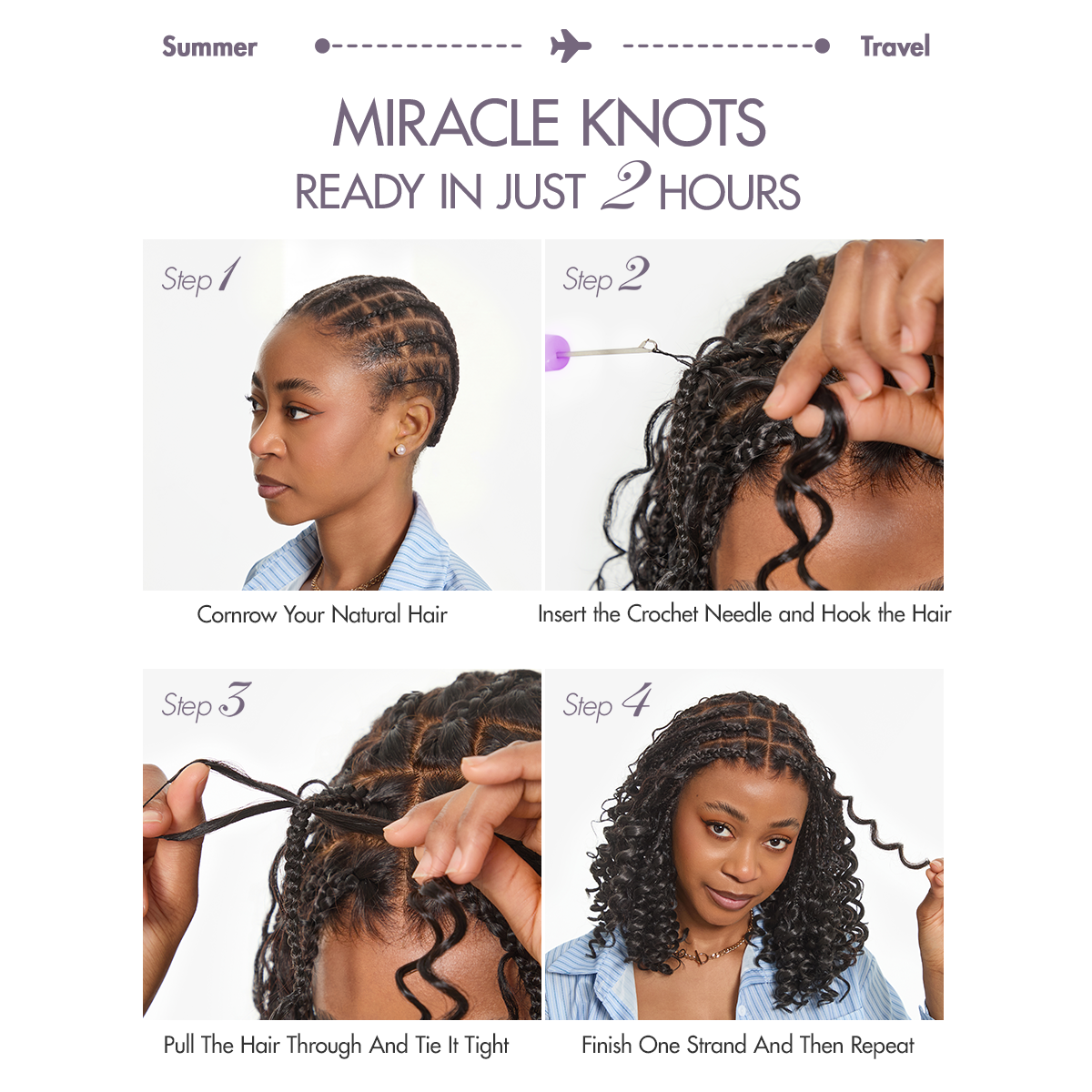 Readitress™ Pre-Separated Feather Crochet Human Hair Extensions Deep Wave / Kinky Straight Protective Style with Free Gifts - US Only-48