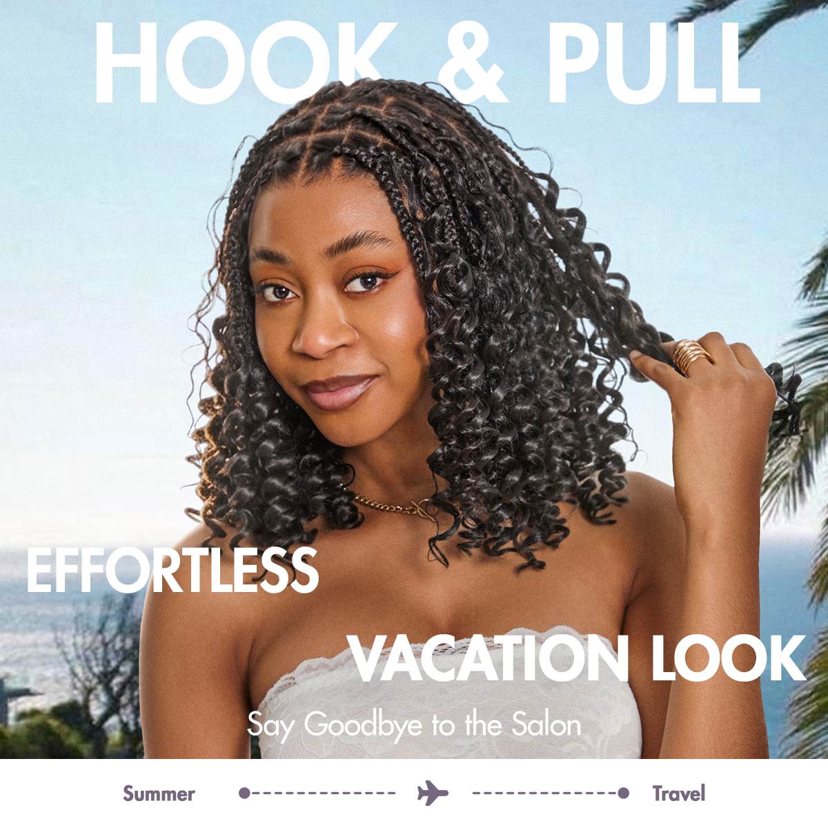 Readitress™ Pre-Separated Feather Crochet Human Hair Extensions Deep Wave / Kinky Straight Protective Style with Free Gifts - US Only-45