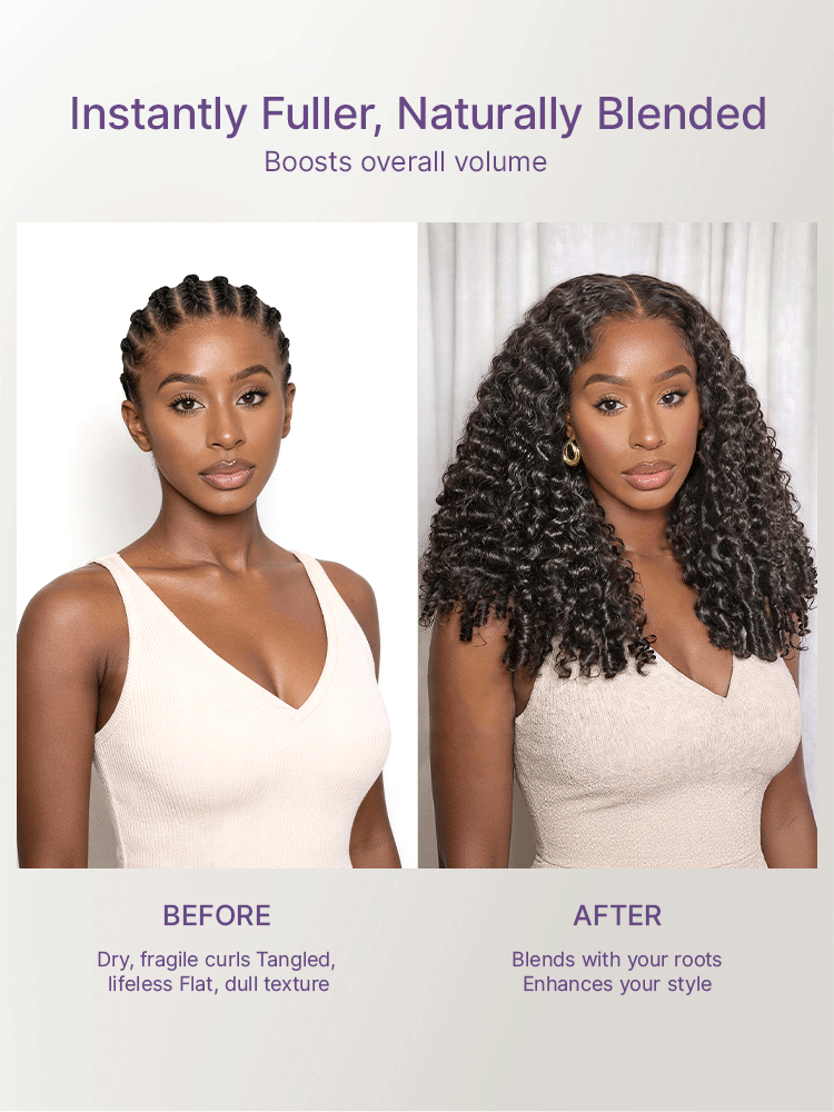 True Scalp V Part 180% Density Burmese Curly Finger Coil Ends Glueless Human Hair Wig with Flexi-Fit Drawstring-12