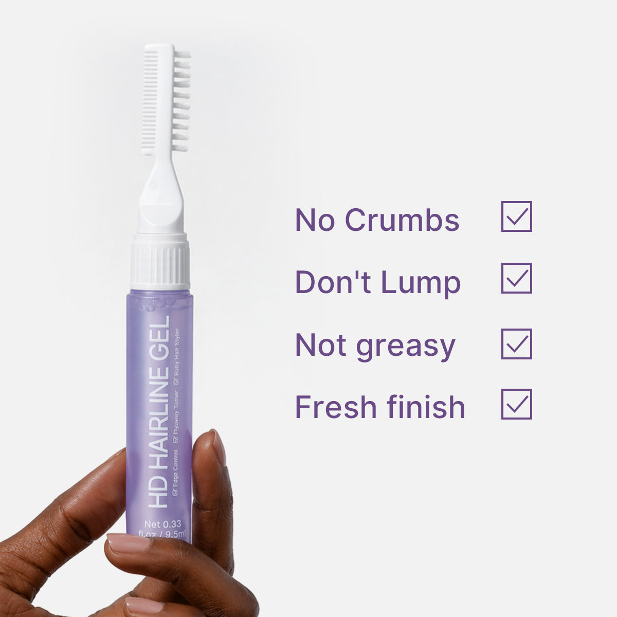 Luvme Hair LUVME Edge Control Stick 2.0 for strong hold styling on wigs, portable hair styling tool in hand.