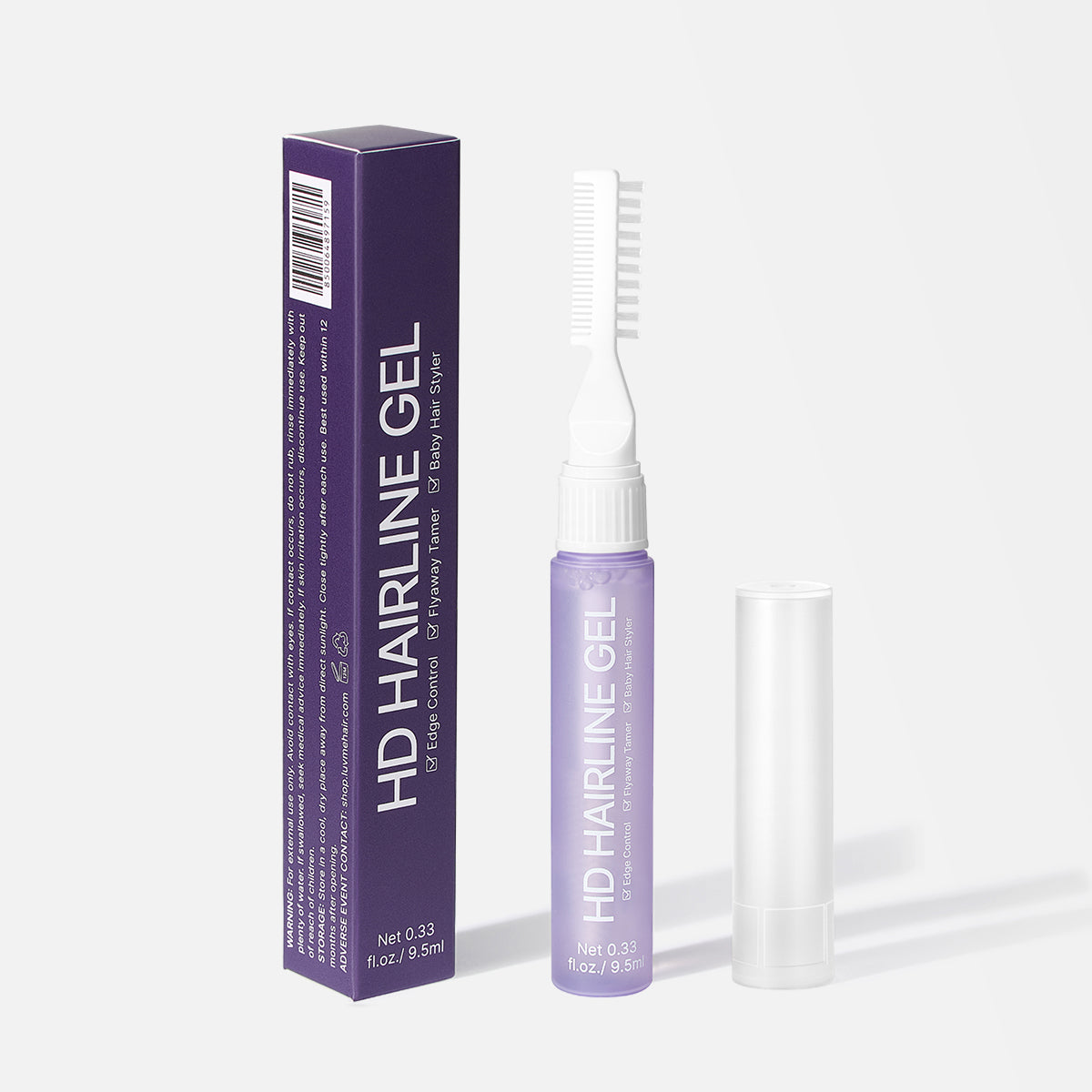 Luvme Hair LUVME Edge Control Stick 2.0 with strong hold for wigs, portable hair styling tool, black stick with label
