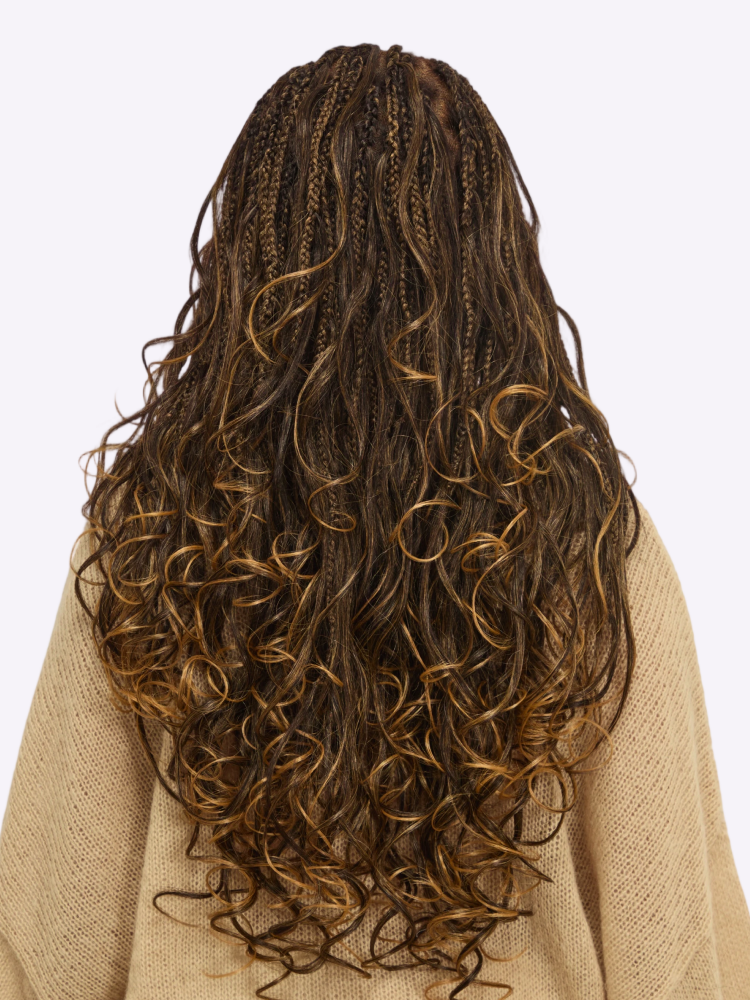 OwnScalp™ 613 Blonde Salon-Like Braids with a Real Scalp Look Full HD Lace Knotless Box Braided Wig Drawstring Cap - US Only-31