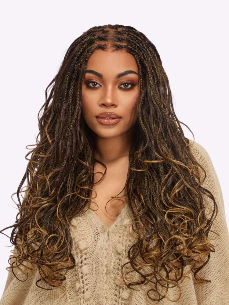 OwnScalp™ 613 Blonde Salon-Like Braids with a Real Scalp Look Full HD Lace Knotless Box Braided Wig Drawstring Cap - US Only-29