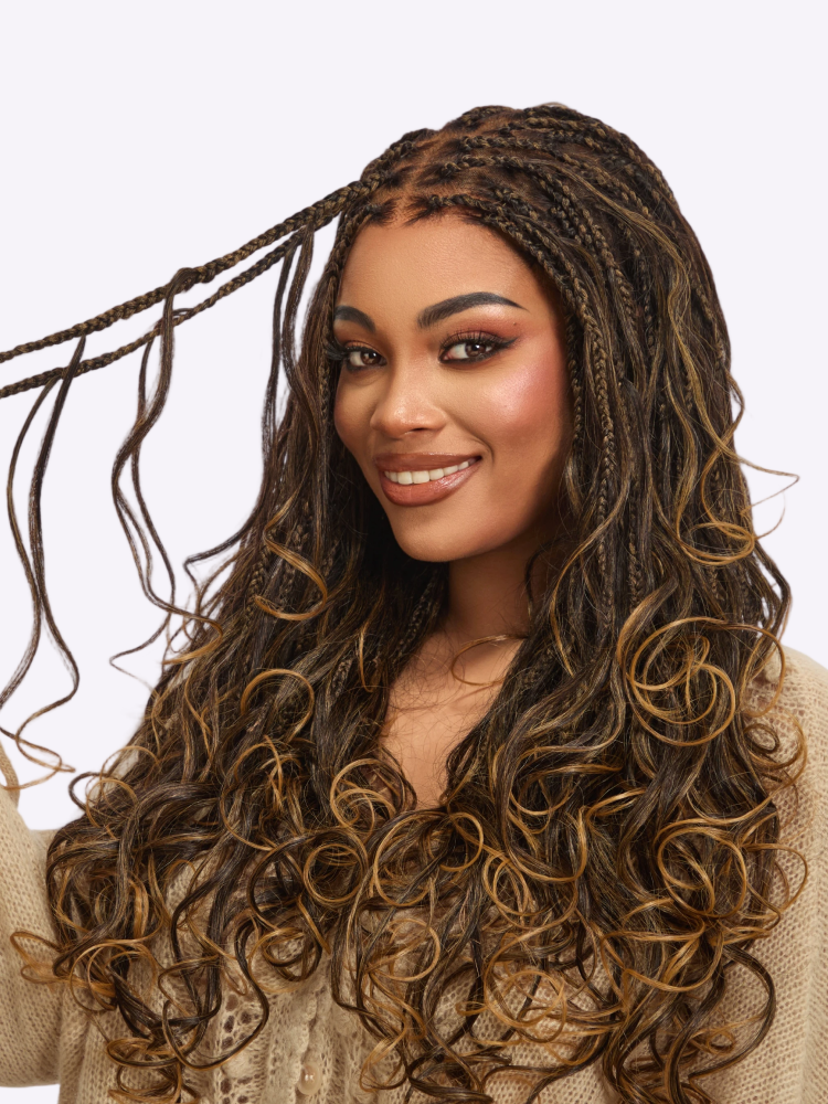 OwnScalp™ 613 Blonde Salon-Like Braids with a Real Scalp Look Full HD Lace Knotless Box Braided Wig Drawstring Cap - US Only-30
