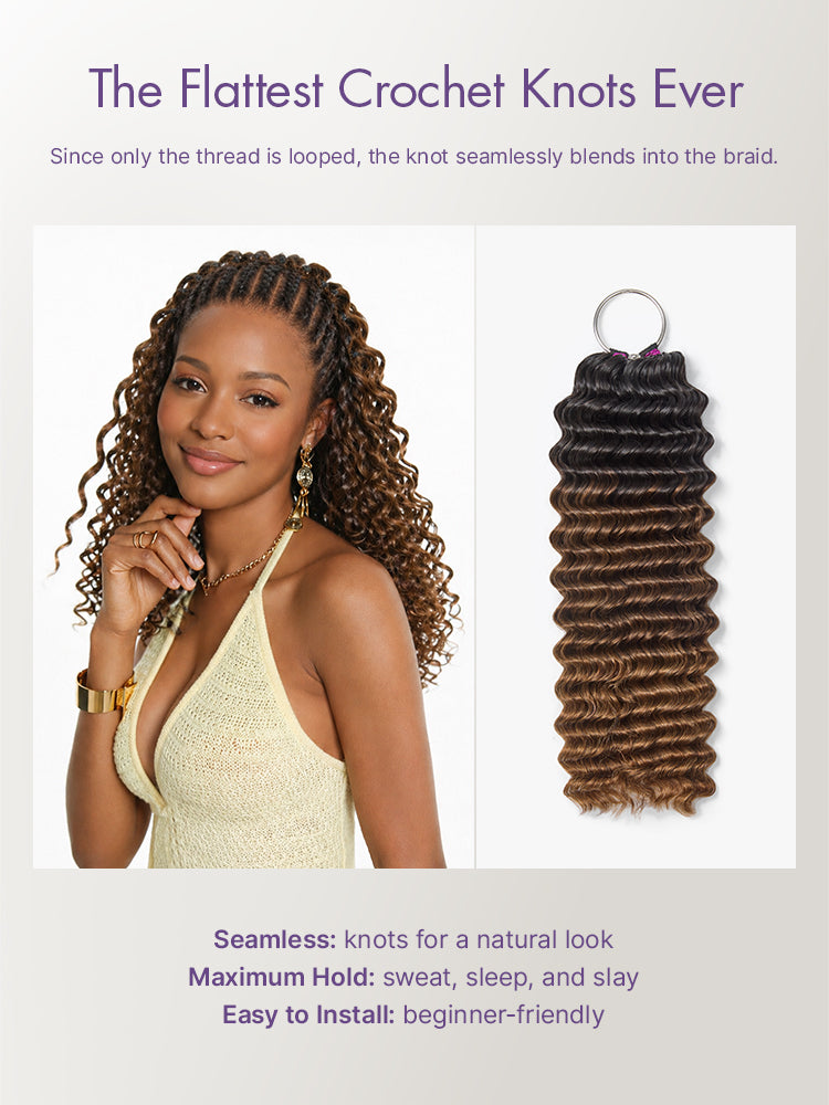 Readitress Ombre Brown Deep Wave Pre-Separated Feather Crochet Human Hair Extensions-08