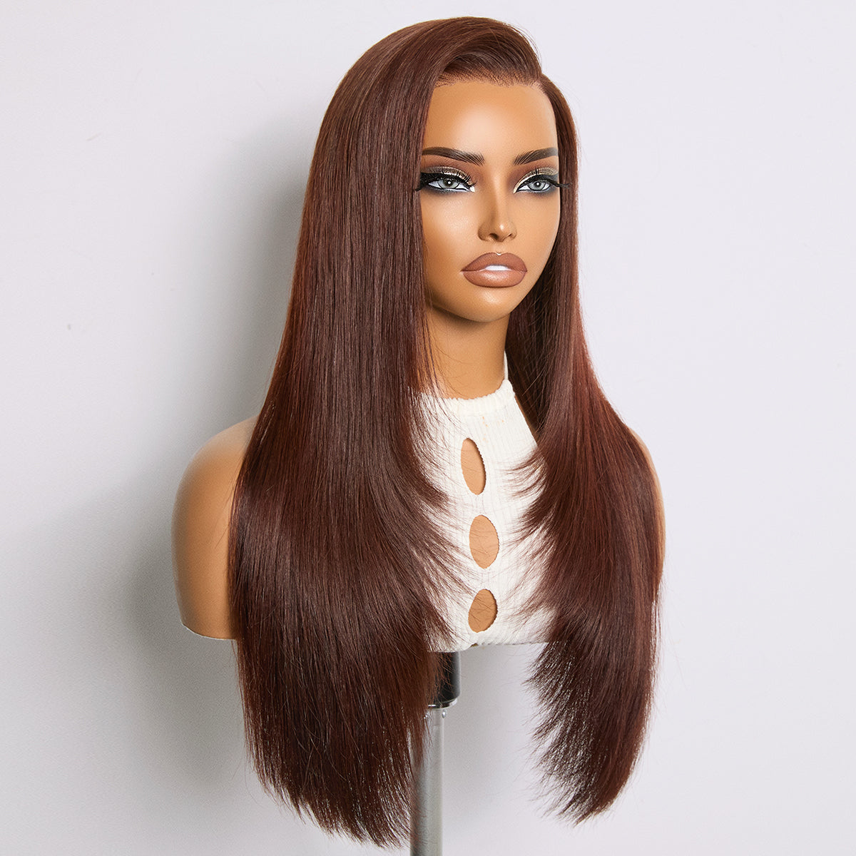 It Girl RawMagic x Kim Kimble silky straight 13x6 frontal HD lace wig with drawstring cap from Luvme Hair, showcasing the sleek wig style.