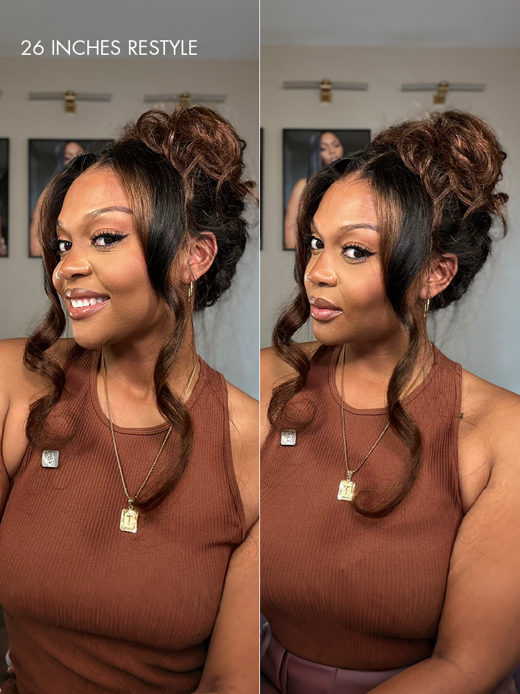 NatureMAX™ 200% / 250% Density Loose Wave Glueless 13x6 HD Lace Front Wig Human Hair Pre-Cut Lace Flexi-Fit Drawstring Cap-51