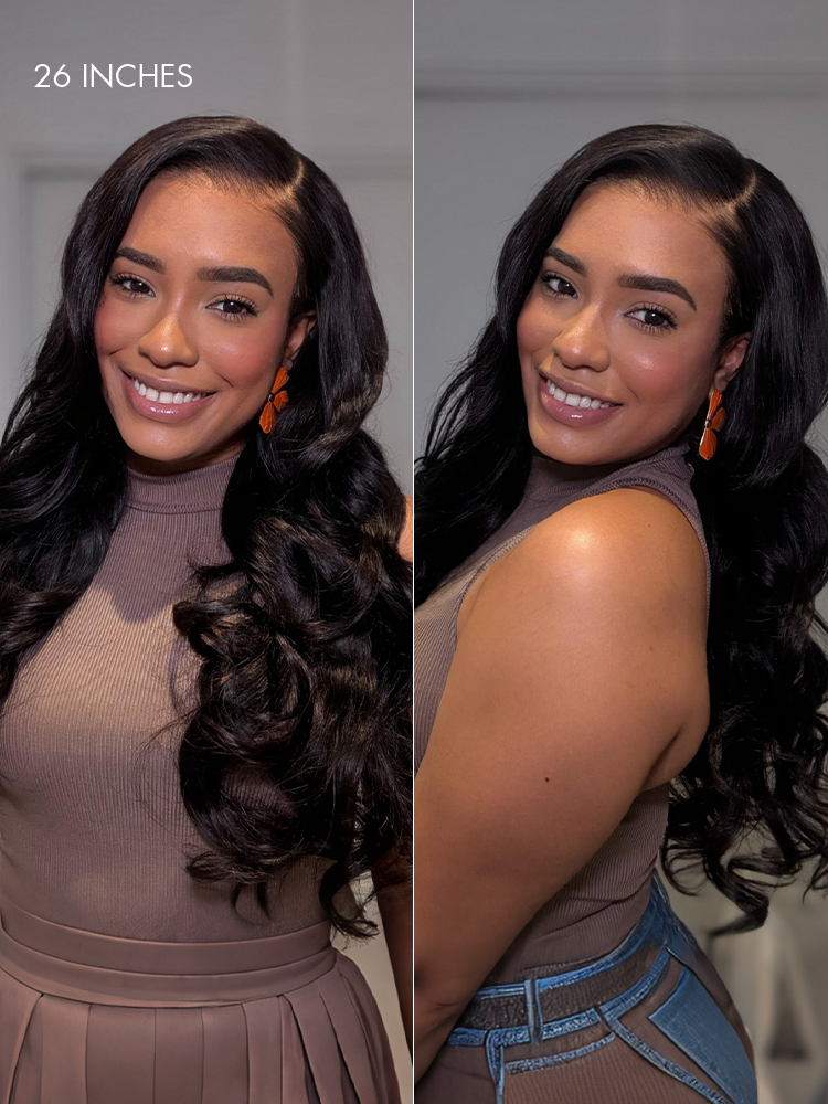 NatureMAX™ 200% / 250% Density Loose Wave Glueless 13x6 HD Lace Front Wig Human Hair Pre-Cut Lace Flexi-Fit Drawstring Cap-43