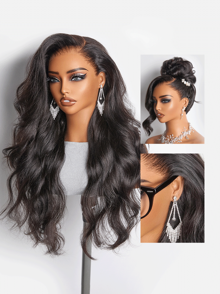 NatureMAX™ 200% / 250% Density Loose Wave Glueless 13x6 HD Lace Front Wig Human Hair Pre-Cut Lace Flexi-Fit Drawstring Cap-55