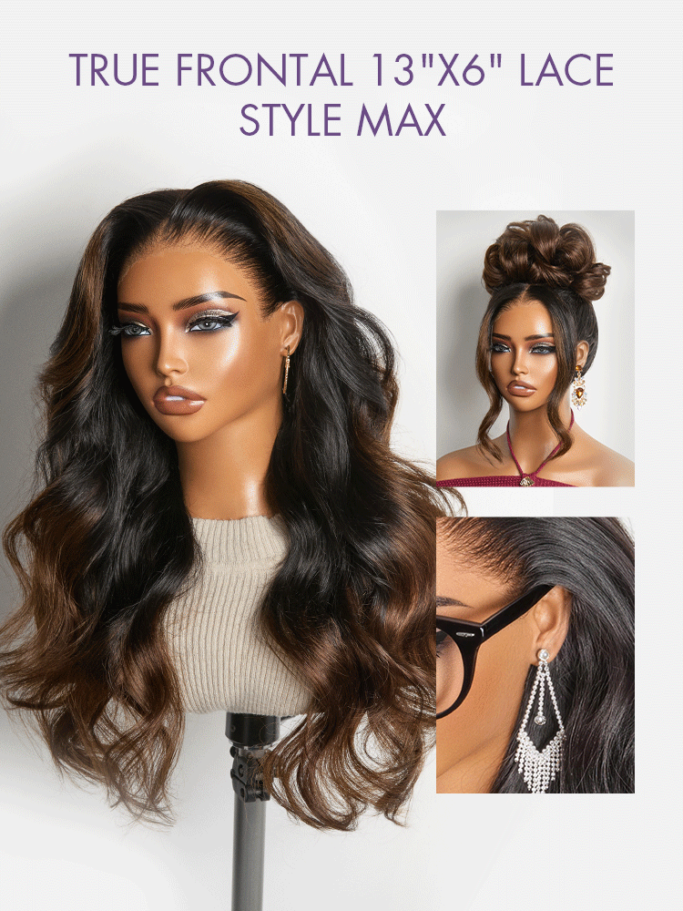 NatureMAX™ 200% / 250% Density Loose Wave Glueless 13x6 HD Lace Front Wig Human Hair Pre-Cut Lace Flexi-Fit Drawstring Cap-60
