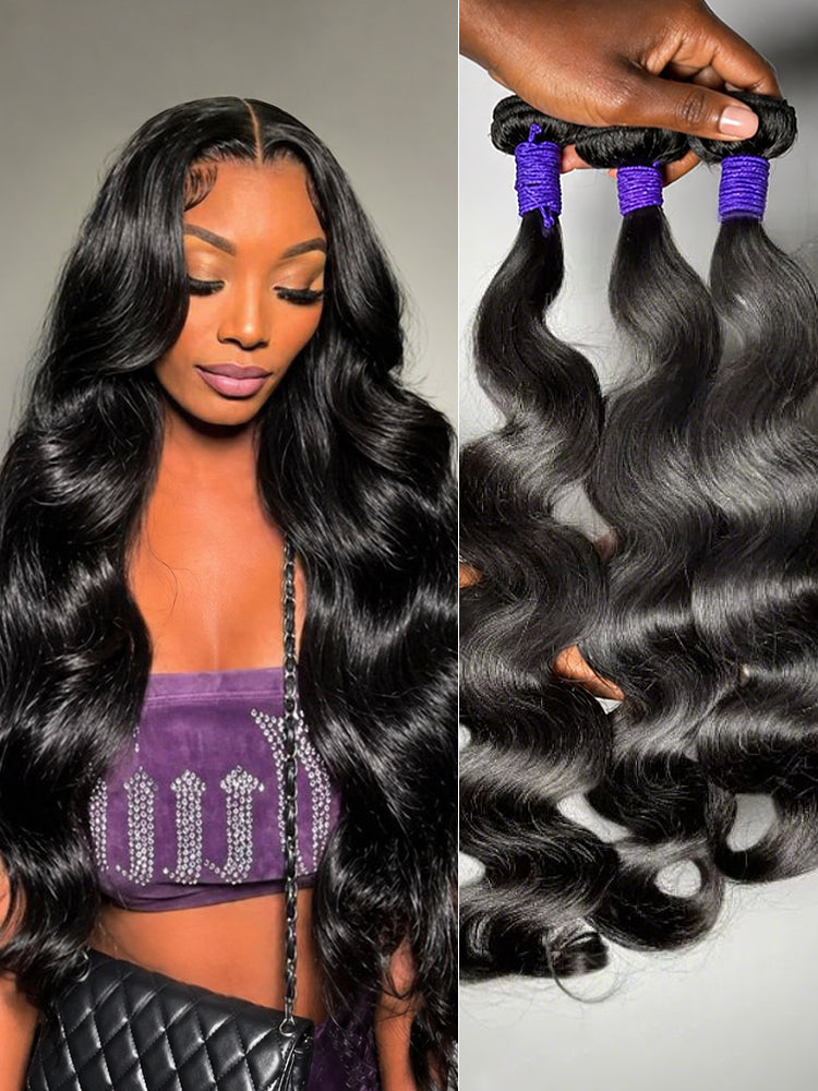3pcs Body Wave / Water Wave / Deep Wave / Yaki Straight / Silky Straight 100% Virgin Human Hair Bundles-21