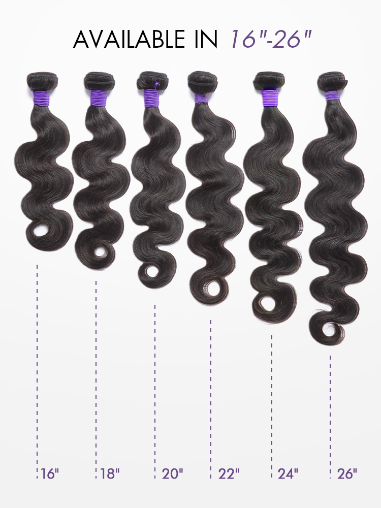 3pcs Body Wave / Water Wave / Deep Wave / Yaki Straight / Silky Straight 100% Virgin Human Hair Bundles-36