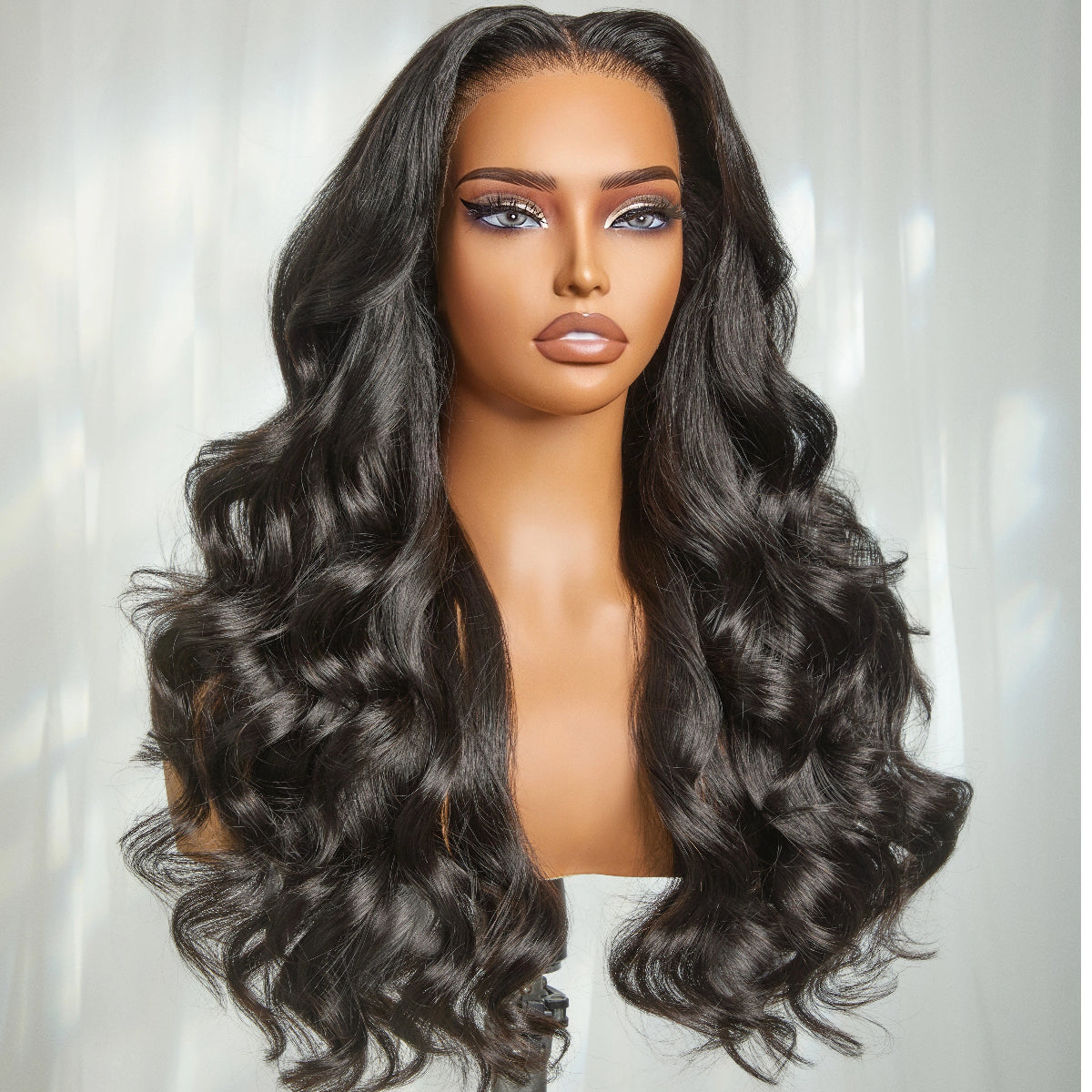 Luvme Hair VIP ONLY NatureMAX 200% Density Loose Wave HD lace front wig with pre-cut lace and flexible drawstring cap, natural hairline.