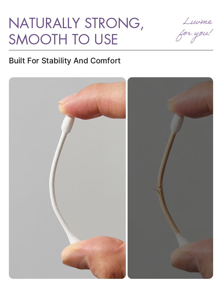 LUVME 100pcs Dual-Tip Cotton Swabs-13