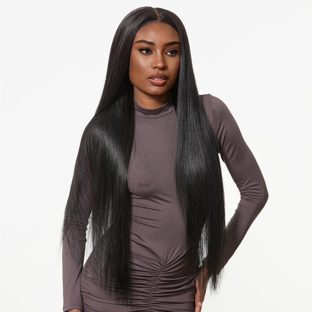 Luvme Hair Bust Down HD lace wig with long straight 13x6 frontal, drawstring cap, from RawMagic x Kim Kimble collection.