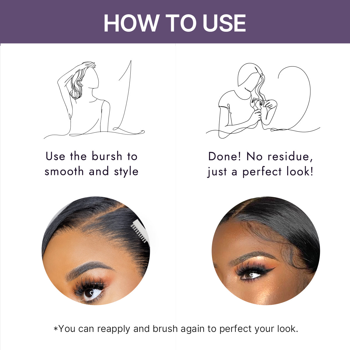 Luvme Hair LUVME Edge Control Stick 2.0, a portable strong hold styling tool for wigs and hair edges, in black.