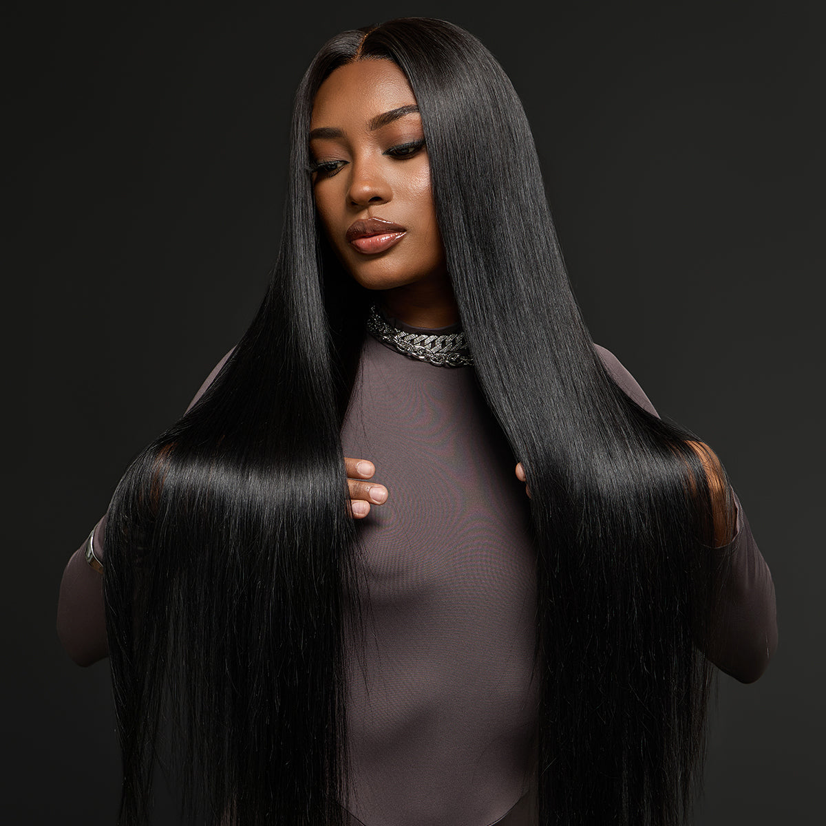 Luvme Hair Bust Down RawMagic x Kim Kimble lace wig with long straight 13x6 frontal, HD lace, and drawstring cap.