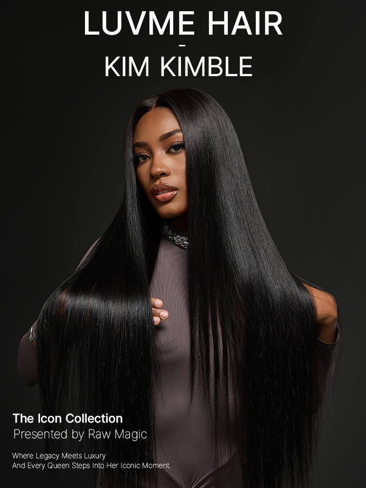 THE BUST DOWN | RawMagic x Kim Kimble Icon Collection Super Long Straight 13x6 Frontal HD Lace Wig with Drawstring Cap Pre-cut Lace-15