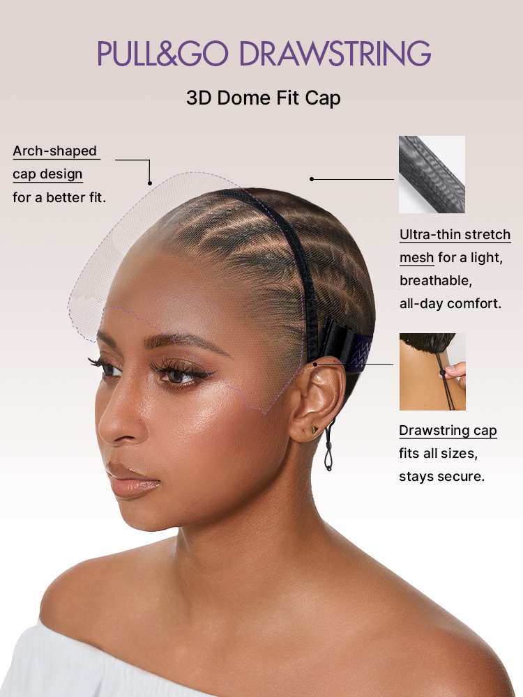 Luvme Hair PreMax water wave lace front wig with curly, fluffy texture, drawstring cap, 13x4 lace, and 360-style for ponytail or updo