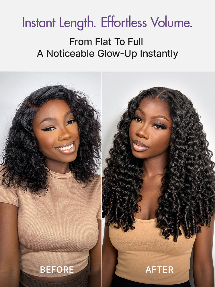 Test--Burmese Curly Finger Coil Ends Seamless Clip in Extensions Real Human Hair Pieces 135g 9pcs / 7pcs with Free Gift-02