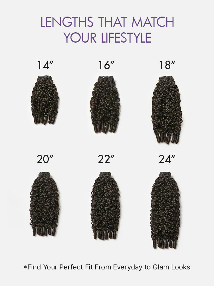 Test--Burmese Curly Finger Coil Ends Seamless Clip in Extensions Real Human Hair Pieces 135g 9pcs / 7pcs with Free Gift-07