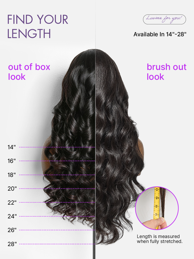 New Customers Only | Luvme All-Day Comfort™ Wig 180% Density Loose Body Wave Glueless 7x6 Closure HD Lace Human Hair Wig with Bangs Pre-Cut Lace-11