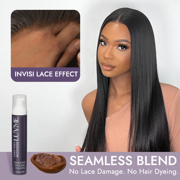 Light brown lace tint mousse and wig perfume from Luvme Hair, perfect for wig melt and everyday styling.