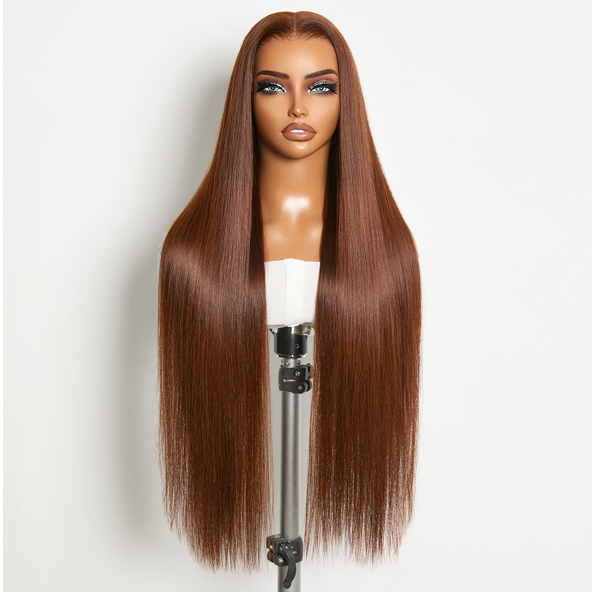 Luvme Hair Bust Down RawMagic x Kim Kimble long straight HD lace wig with 13x6 frontal and drawstring cap, natural black color.