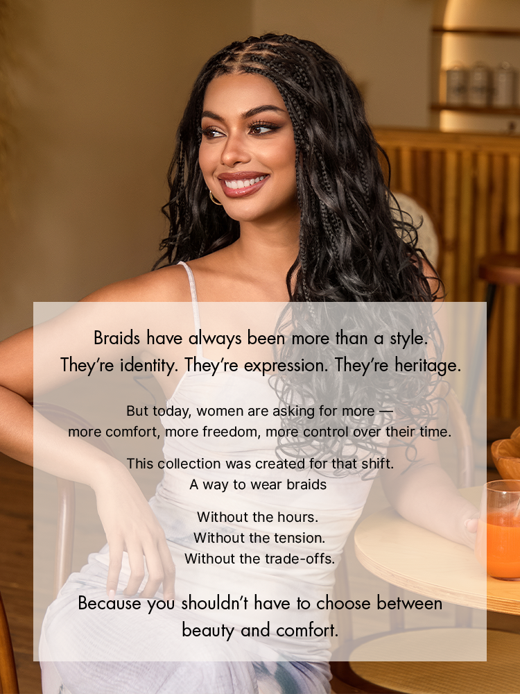 OwnScalp™ French Curl Knotless Boho Braids HD Full Lace Long Wig Flexi Fit Invisi Drawstring Cap - US Only-79