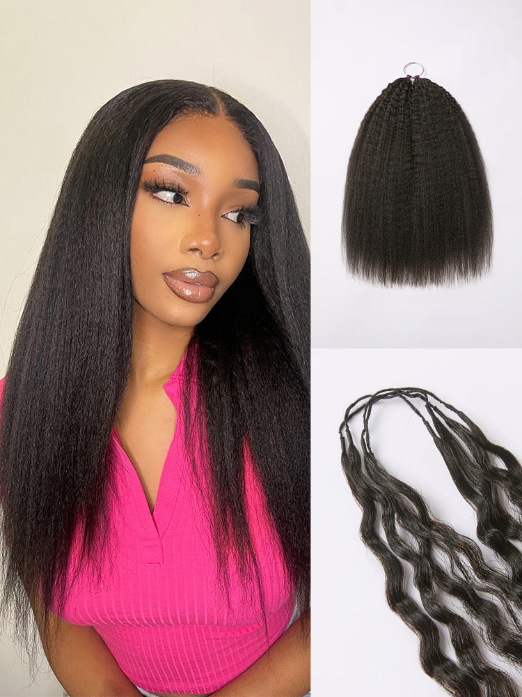 Luvme Hair-Readitress™ Pre-Separated Feather Crochet Human Hair for Miracle Knots Boho Braids | Deep Wave, Kinky Straight, and Burmese Curly Protective Style (Free Gifts Included) - US Only-40