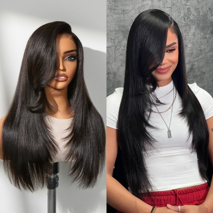 MyOwn-Fit™ PartingMax Glueless Wig 180% Density Loose Body Wave / Light Yaki Straight Ready to Go 7x6 Closure HD Lace Pre Cut & Plucked & Bleached-46