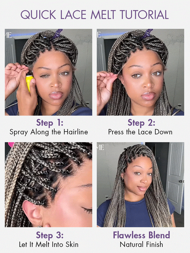 OwnScalp™ 613 Blonde Lightweight Salon-Like Braids with a Real Scalp Look Full HD Lace Knotless Box Braided Wig Drawstring Cap - US Only-56