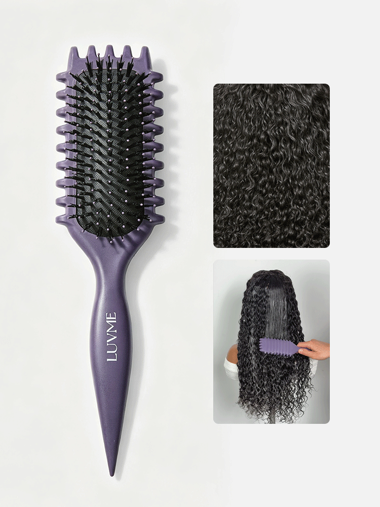 LUVME Curved Curl Repair Comb - Restores Shape and Smooths Messy Curls-01
