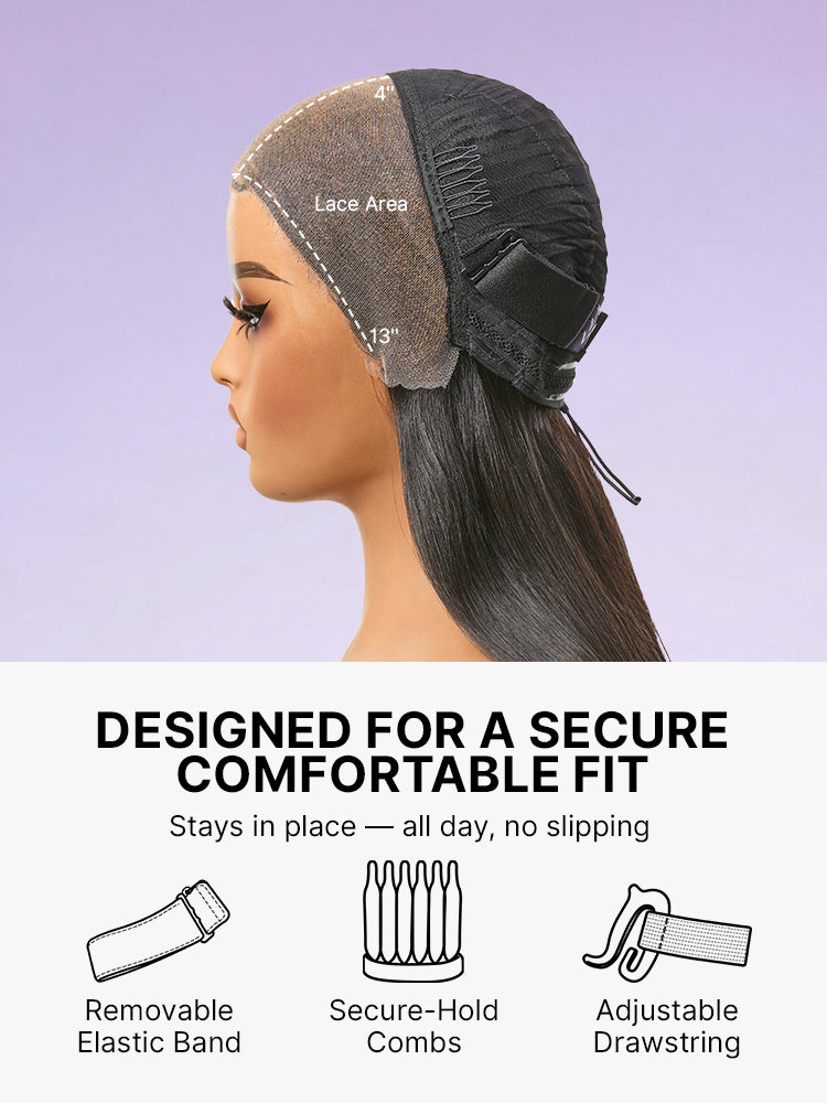 Luvme Hair side-parted Fulani braid lace bob wig with straight texture and 13x4 frontal lace, pre-cut for easy wear.