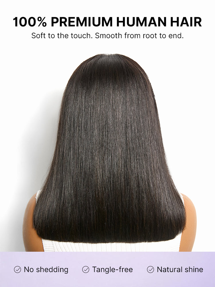 Luvme Hair side-parted Fulani braids straight 13x4 lace frontal bob wig with pre-cut lace, natural hairline and sleek style.