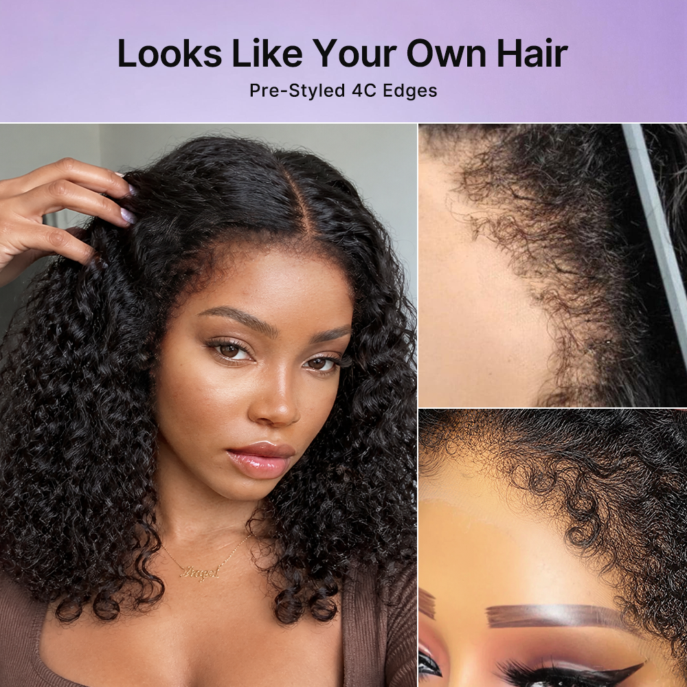 Luvme Hair PreMax water wave curly lace wig with 13x4 frontal, glueless flexi-fit drawstring, pre-cut lace, and fluffy texture.