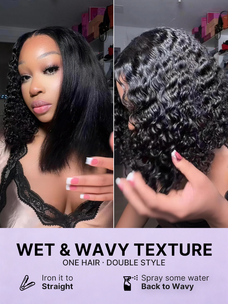 Luvme Hair Readitress™ pre-separated feather crochet human hair in deep wave and Burmese curly styles for boho braids.