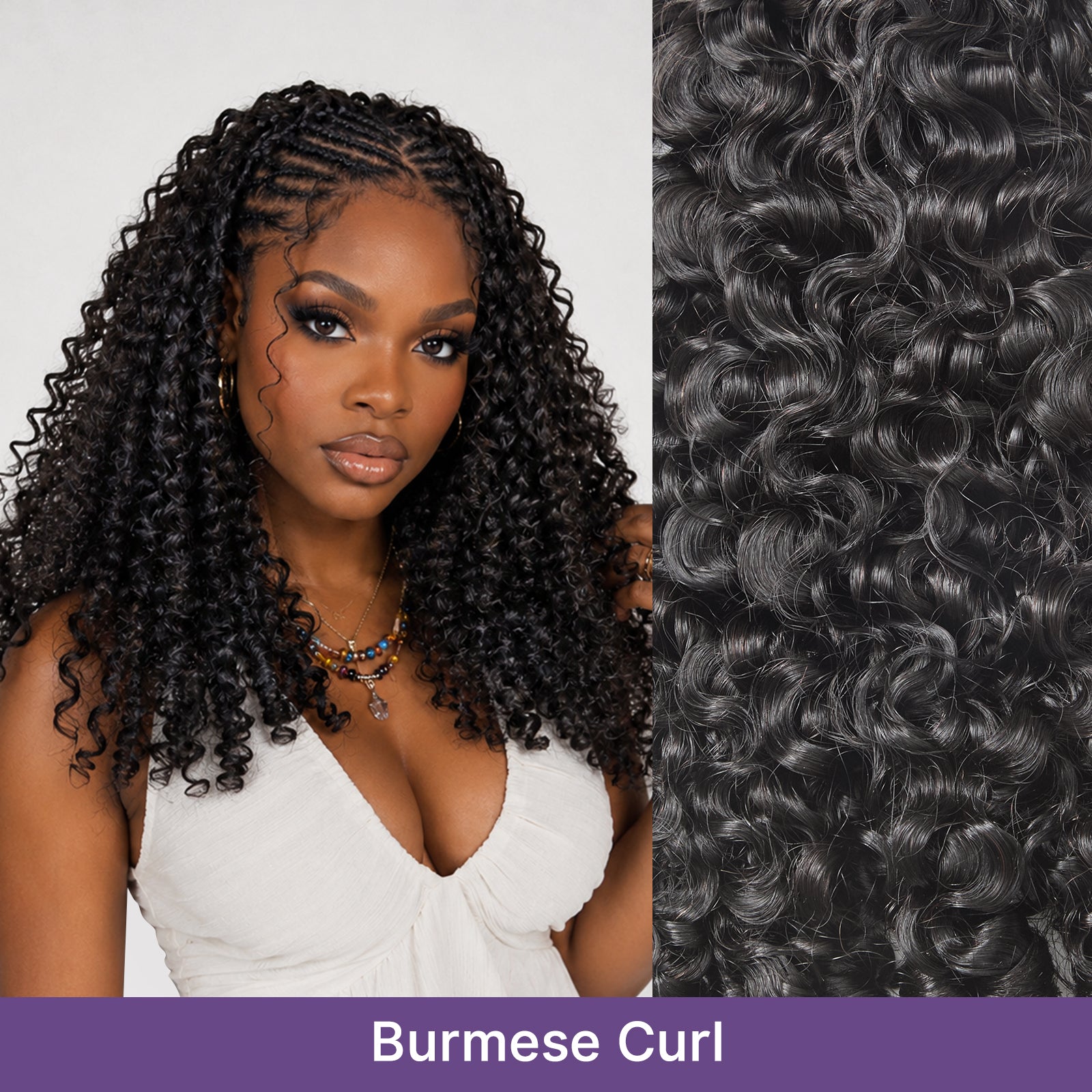 Crochet Extension for Miracle Knots Boho Braids Pre-Separated Feather Crochet Extension Human Hair | Wet and Wavy, Burmese Curly, Kinky Straight Protective Style-10