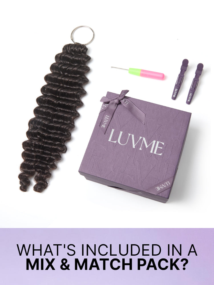 Crochet Extension for Miracle Knots Boho Braids Pre-Separated Feather Crochet Extension Human Hair | Wet and Wavy, Burmese Curly, Kinky Straight Protective Style-16