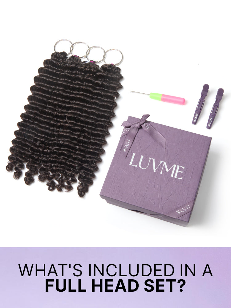 Crochet Extension for Miracle Knots Boho Braids Pre-Separated Feather Crochet Extension Human Hair | Wet and Wavy, Burmese Curly, Kinky Straight Protective Style-15