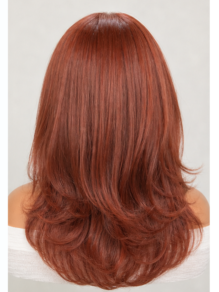 Luvme Rusty Copper Auburn Body Wave Middle part 5x5 Closure Lace Glueless Wig Pre cut Lace-03