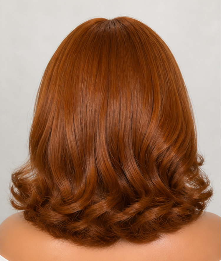 Luvme Copper Ginger Body Wave Middle part 5x5 Closure Lace Glueless Wig Pre cut Lace-03