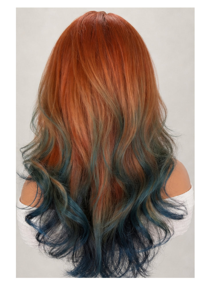 Luvme Copper Orange to Peacock Blue Mermaid Ombre Body Wave PartingMax Glueless 7x6 Closure HD Lace Wig Pre-Cut Lace-03