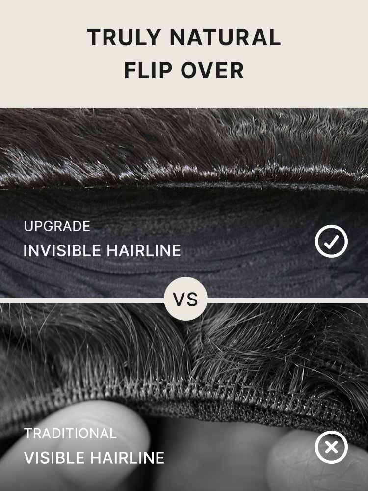 New Customers Only | 3-In-1 Half Wig 180% Density Kinky Straight Bob Glueless Flexi-Fit Drawstring Wig-07