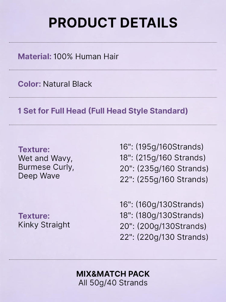 Miracle Knots Crochet Hair Wet and Wavy Water Wave | Kinky Straight for Boho Braids | Crochet Weaves | Fulani Braids | Twists Pre-Separated Lightweight Full & Soft Pre-Looped Human Hair Extensions Protective Style-12