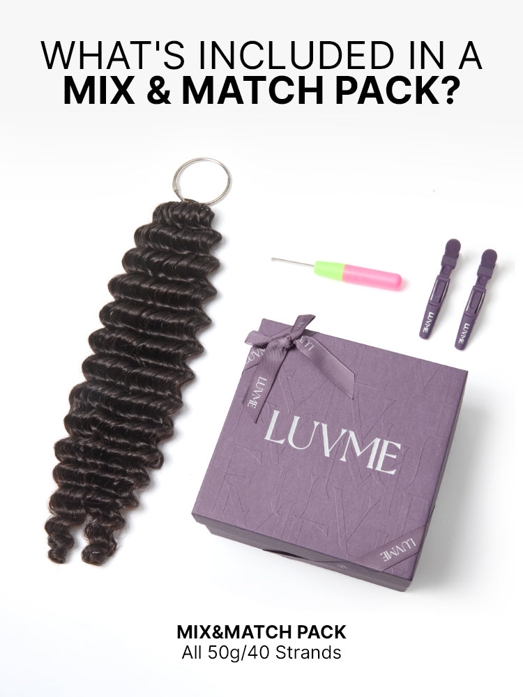 Miracle Knots Crochet Hair Wet and Wavy Water Wave | Kinky Straight for Boho Braids | Crochet Weaves | Fulani Braids | Twists Pre-Separated Lightweight Full & Soft Pre-Looped Human Hair Extensions Protective Style-15