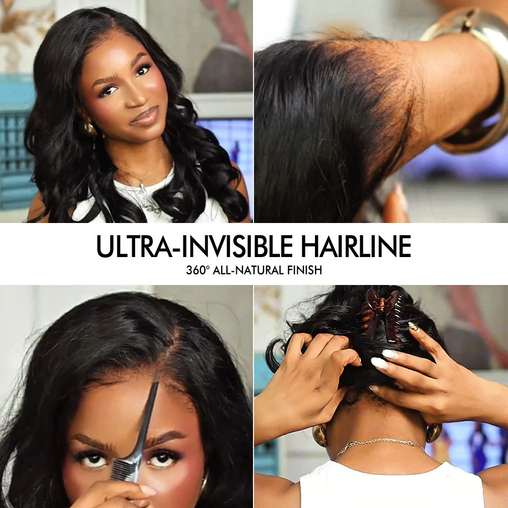Luvme Hair NatureMAX™ 200% Density Loose Wave HD Lace Front Wig with pre-cut lace and adjustable drawstring cap.