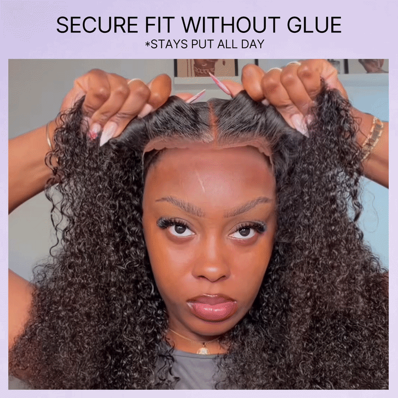 Luvme Hair afro curly lace closure wig with 5x5 pre-cut glueless cap, 200% density, beginner friendly, one size fits all cap