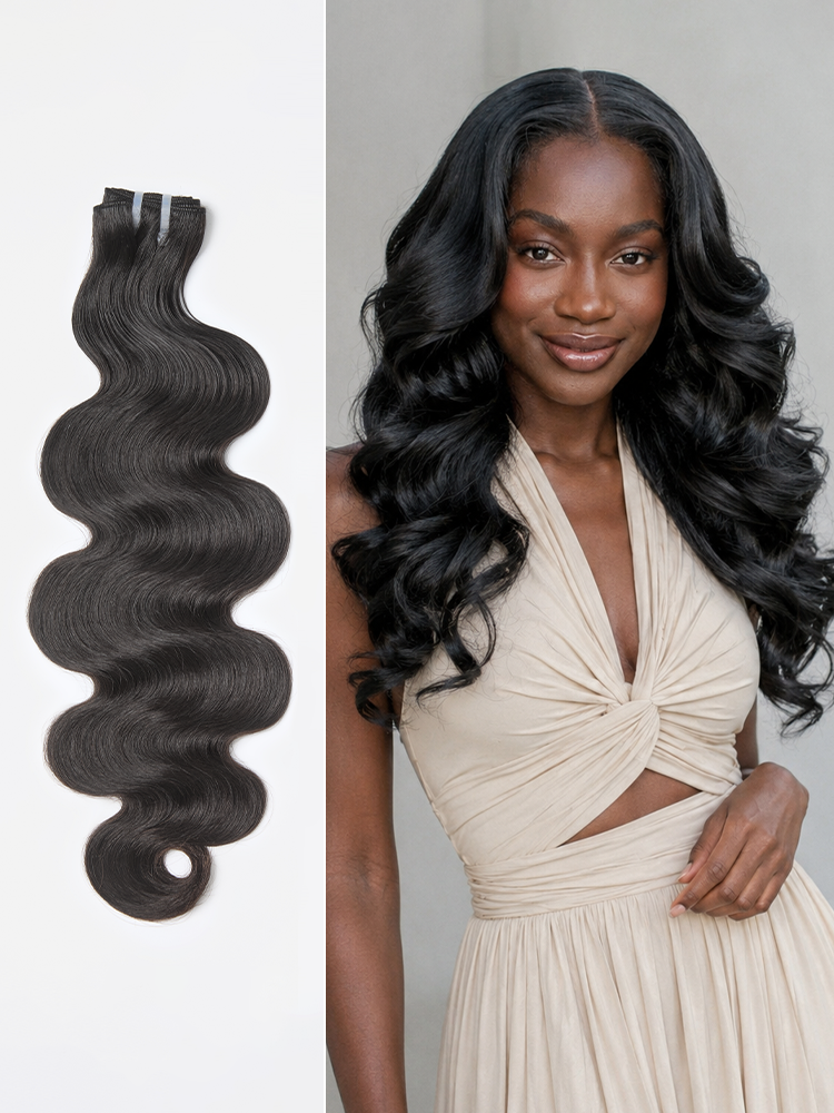 Luvme Hair RawMagic Luxe Bundle with 1pc raw virgin human hair body wave extension, natural, soft, shiny, long-lasting, US only